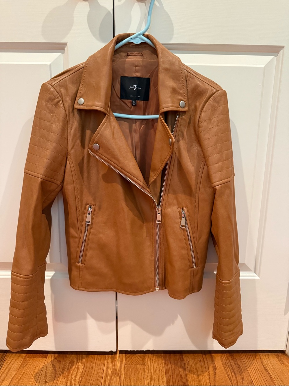 NWOT 7 FOR ALL MANKIND FAUX LEATHER JACKET SIZE S